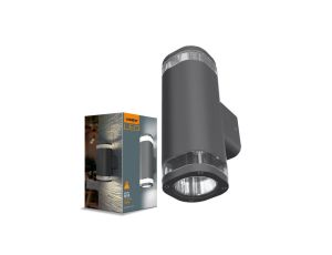 Kinkiet Ogrodowy Lampa Elewacyjna Zewnętrzna IP54 2x GU10 Szara BRUNO Videx