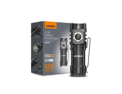 Latarka Taktyczna LED Akumulatorowa Wodoszczelna 10W 600lm 5700K A055 VIDEX