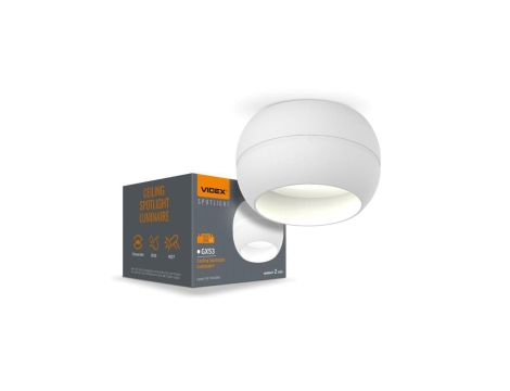 Oprawa Natynkowa SPOT Lampa Sufitowa Biała Punktowa 1x GX53 Videx