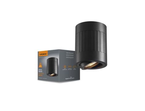 Oprawa Natynkowa Oświetleniowa Lampa Sufitowa Tuba LED GU10 Czarna VIDEX