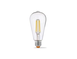 Żarówka LED E27 ST64 6W = 50W 630lm 4000K Neutralna Filament Ściemnialna 360 VIDEX