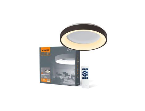 Plafon LED Lampa Sufitowa Natynkowa 72W 7500lm 2700-6000K CCT Ściemnialna Czarna + Pilot EDGE Videx