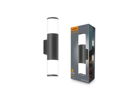 Kinkiet Ogrodowy Lampa Elewacyjna Zewnętrzna IP54 2x GU10 Szara Videx