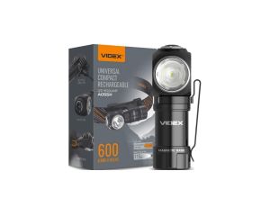 Latarka Czołowa Ręczna LED Akumulatorowa Wodoszczelna 10W 600lm 5700K A055H VIDEX