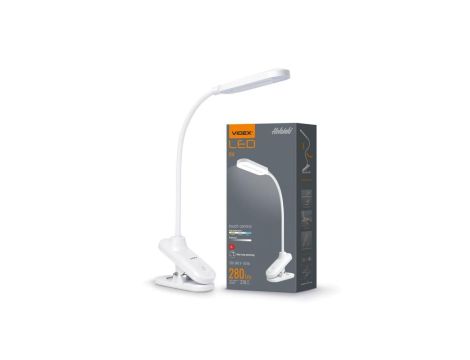Lampka Biurkowa LED HELSINKI VIDEX z możliwością ściemniania 6W 3000K - 5500K CCT Biała