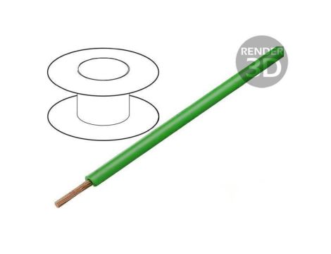 Przewód Silivolt-1V 1x1mm2 linka Cu silikon zielony 1,5kV 61.7607-25