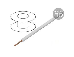 Przewód Silivolt-1V 1x1mm2 linka Cu silikon biały 1,5kV 61.7607-29