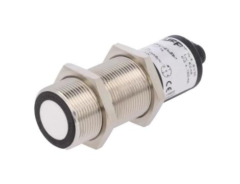 Czujnik ultradźwiękowy, prosty, z konfiguracją wyjścia PNP/NO/NC, max. 0,2A, M12 męski, IP67, BUS M30M1-PPX-20/130-S92K