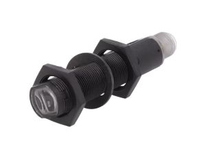 Czujnik fotoelektryczny, odbiciowy, z konfiguracją wyjścia PNP, max. 0,1A, M12 męski, IP67, BOS 18KF-PA-1HA-S4-C