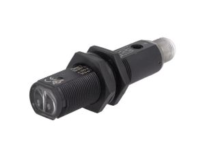 Czujnik fotoelektryczny, odbiciowy, z konfiguracją wyjścia PNP, max. 0,1A, M12 męski, IP67, BOS 18KF-PA-1PE-S4-C