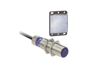 Czujnik fotoelektryczny, odbiciowy z reflektorem, z konfiguracją wyjścia NO, max. 0,2A, 20ms, 2m, IP67, XU9M18MA230