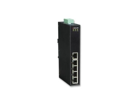 Switch 5x RJ45 10/100 przemysłowy IP30, metalowy, na szynę DIN