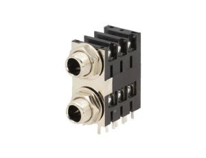 Złącze Jack 6,3mm, żeńskie, gniazdo, kątowe 90, stereo ACJS-MHDEM
