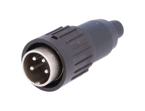Złącze DIN, męskie, wtyk, PIN: 4, proste, napięcie znamionowe: 300V, prąd znamionowy: 5A T3324501U