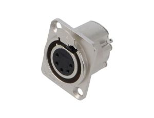 Złącze XLR, żeńskie, gniazdo, PIN: 5, proste, napięcie znamionowe: 133V, prąd znamionowy: 7,5A AX5FD