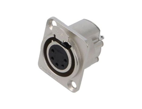 Złącze XLR, żeńskie, gniazdo, PIN: 5, proste, napięcie znamionowe: 133V, prąd znamionowy: 7,5A AX5FD