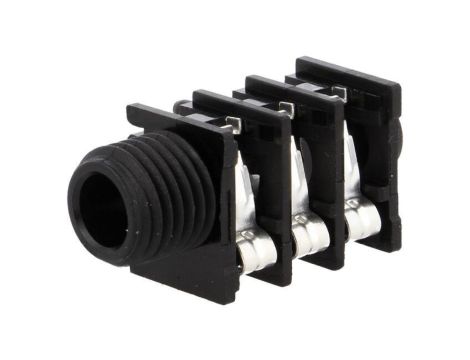 Złącze Jack 6,3mm, żeńskie, gniazdo, kątowe 90, stereo ACJS-MHOP