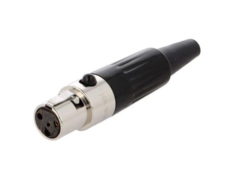 Złącze XLR mini, żeńskie, wtyk, PIN: 4, proste, prąd znamionowy: 5A AG4F