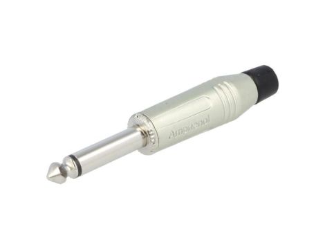 Złącze Jack 6,3mm, męskie, wtyk, proste, mono ACPM-GN
