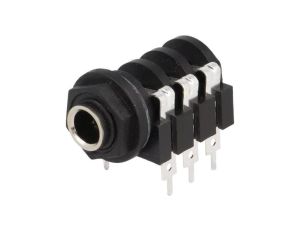 Złącze Jack 6,3mm, żeńskie, gniazdo, kątowe 90, stereo ACJS-PC