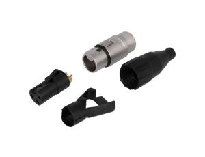 Złącze XLR, żeńskie, wtyk, PIN: 3, proste, napięcie znamionowe: 133V, prąd znamionowy: 15A AC3F-AU