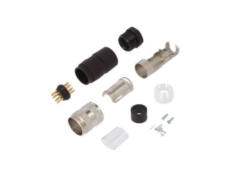 Złącze M16, męskie, wtyk, PIN: 12, proste, napięcie znamionowe: 150V, prąd znamionowy: 3A T3635002U