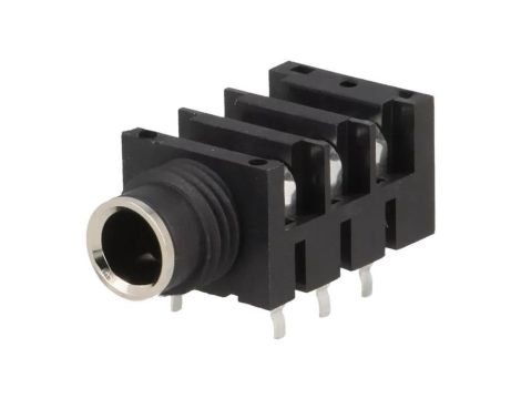 Złącze Jack 6,3mm, żeńskie, gniazdo, proste, stereo ACJS-HHDR