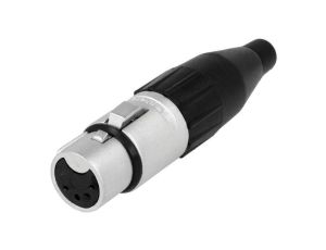 Złącze XLR, żeńskie, wtyk, PIN: 5, proste, napięcie znamionowe: 133V, prąd znamionowy: 7,5A AC5FJ