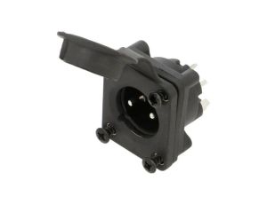 Złącze XLR, męskie, gniazdo, PIN: 3, proste, napięcie znamionowe: 133V, prąd znamionowy: 15A AXS3MP