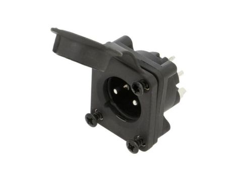 Złącze XLR, męskie, gniazdo, PIN: 3, proste, napięcie znamionowe: 133V, prąd znamionowy: 15A AXS3MP
