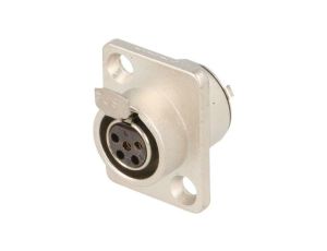 Złącze XLR mini, żeńskie, gniazdo, PIN: 5, proste, prąd znamionowy: 4A AG5FCRV