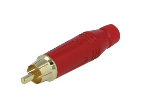 Złącze RCA, męskie, wtyk, proste, złocony ACPR-RED