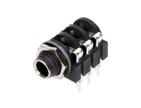 Złącze Jack 6,3mm, żeńskie, gniazdo, kątowe 90, stereo ACJS-MC
