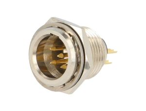 Złącze XLR mini, męskie, gniazdo, PIN: 5, proste, prąd znamionowy: 4A AG5MCC