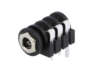 Złącze Jack 6,3mm, żeńskie, gniazdo, kątowe 90, stereo ACJS-IH