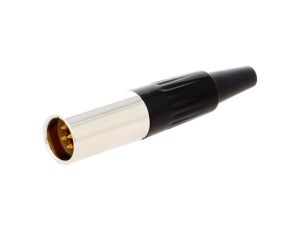 Złącze XLR mini, męskie, wtyk, PIN: 6, proste, prąd znamionowy: 1,2A AG6M