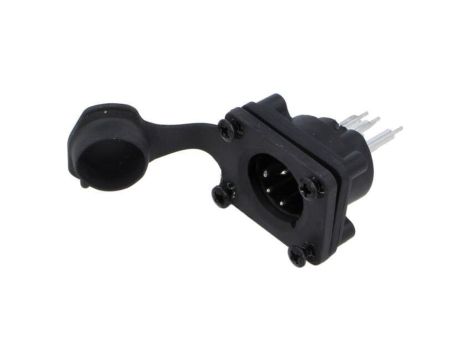 Złącze XLR, męskie, gniazdo, PIN: 5, proste, napięcie znamionowe: 133V, prąd znamionowy: 7,5A AXS5MP1V