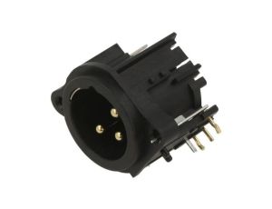 Złącze XLR, męskie, gniazdo, PIN: 3, kątowe 90, napięcie znamionowe: 133V, prąd znamionowy: 6A AC3MAH2-AU-PRE