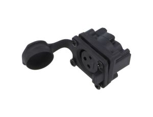 Złącze XLR, żeńskie, gniazdo, PIN: 3, kątowe, napięcie znamionowe: 133V, prąd znamionowy: 15A AXS3FPH
