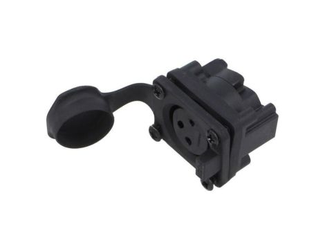 Złącze XLR, żeńskie, gniazdo, PIN: 3, kątowe, napięcie znamionowe: 133V, prąd znamionowy: 15A AXS3FPH