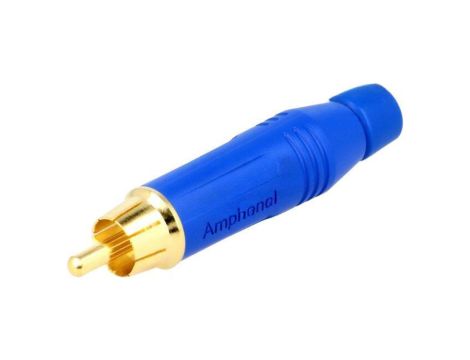 Złącze RCA, męskie, wtyk, proste, złocony ACPR-BLU