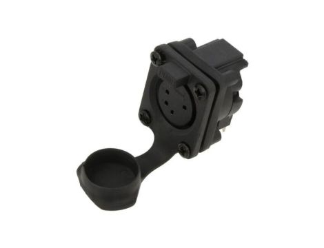 Złącze XLR, żeńskie, gniazdo, PIN: 5, kątowe, napięcie znamionowe: 133V, prąd znamionowy: 7,5A AXS5FP1H