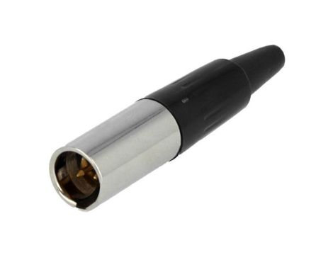 Złącze XLR mini, męskie, wtyk, PIN: 3, proste, prąd znamionowy: 5A AG3M