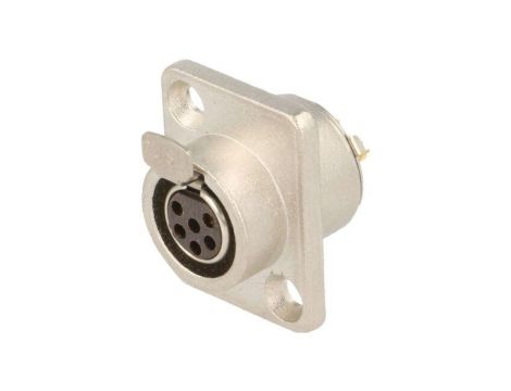 Złącze XLR mini, żeńskie, gniazdo, PIN: 6, proste, prąd znamionowy: 1,2A AG6FCRV