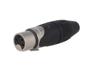 Złącze XLR, żeńskie, wtyk, PIN: 4, proste, napięcie znamionowe: 133V, prąd znamionowy: 10A AX4F