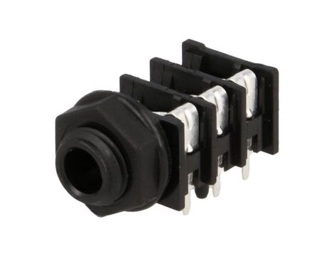 Złącze Jack 6,3mm, żeńskie, gniazdo, kątowe 90, stereo ACJS-PHOP