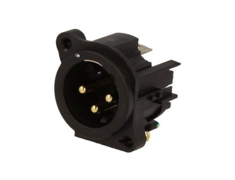 Złącze XLR, męskie, gniazdo, PIN: 3, kątowe 90, napięcie znamionowe: 133V, prąd znamionowy: 6A AC3MAH-AU-PRE
