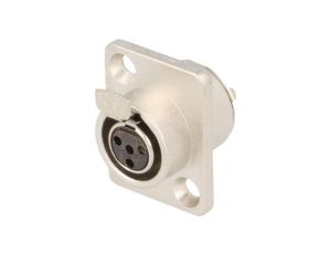 Złącze XLR mini, żeńskie, gniazdo, PIN: 4, proste, prąd znamionowy: 5A AG4FCRV