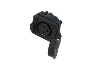 Złącze XLR, żeńskie, gniazdo, PIN: 3, proste, napięcie znamionowe: 133V, prąd znamionowy: 15A AXS3FP2
