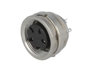Złącze M16, żeńskie, gniazdo, PIN: 4, proste, napięcie znamionowe: 300V, prąd znamionowy: 5A T3303000U